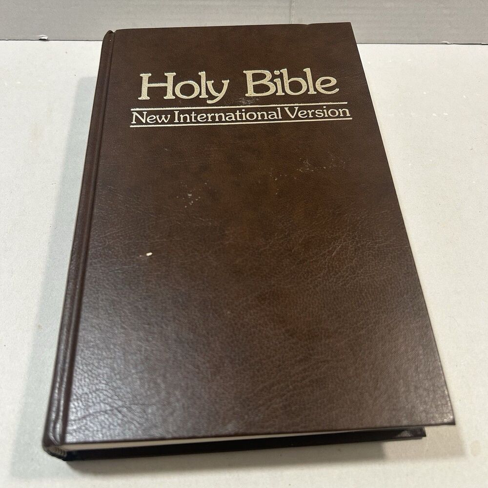 Vintage Holy Bible NIV New International Version 1984 Brown IBS